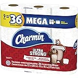 Charmin Ultra Strong Toilet Paper, 9 Mega Rolls Equal To 36 Regular Rolls, 9 Count