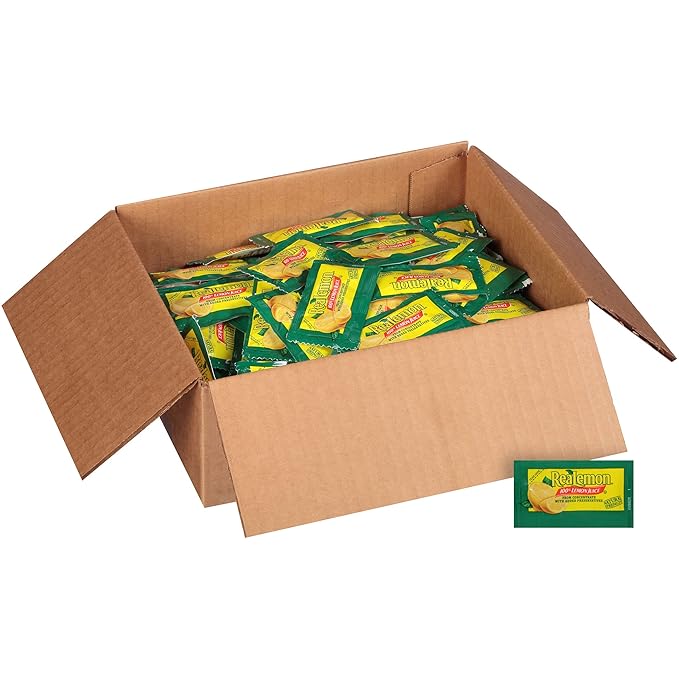 ReaLemon Lemon Juice paquete de una sola porción (paquetes de 0.14 oz, paquete de 200): Amazon.com: Grocery \u0026 Gourmet Food