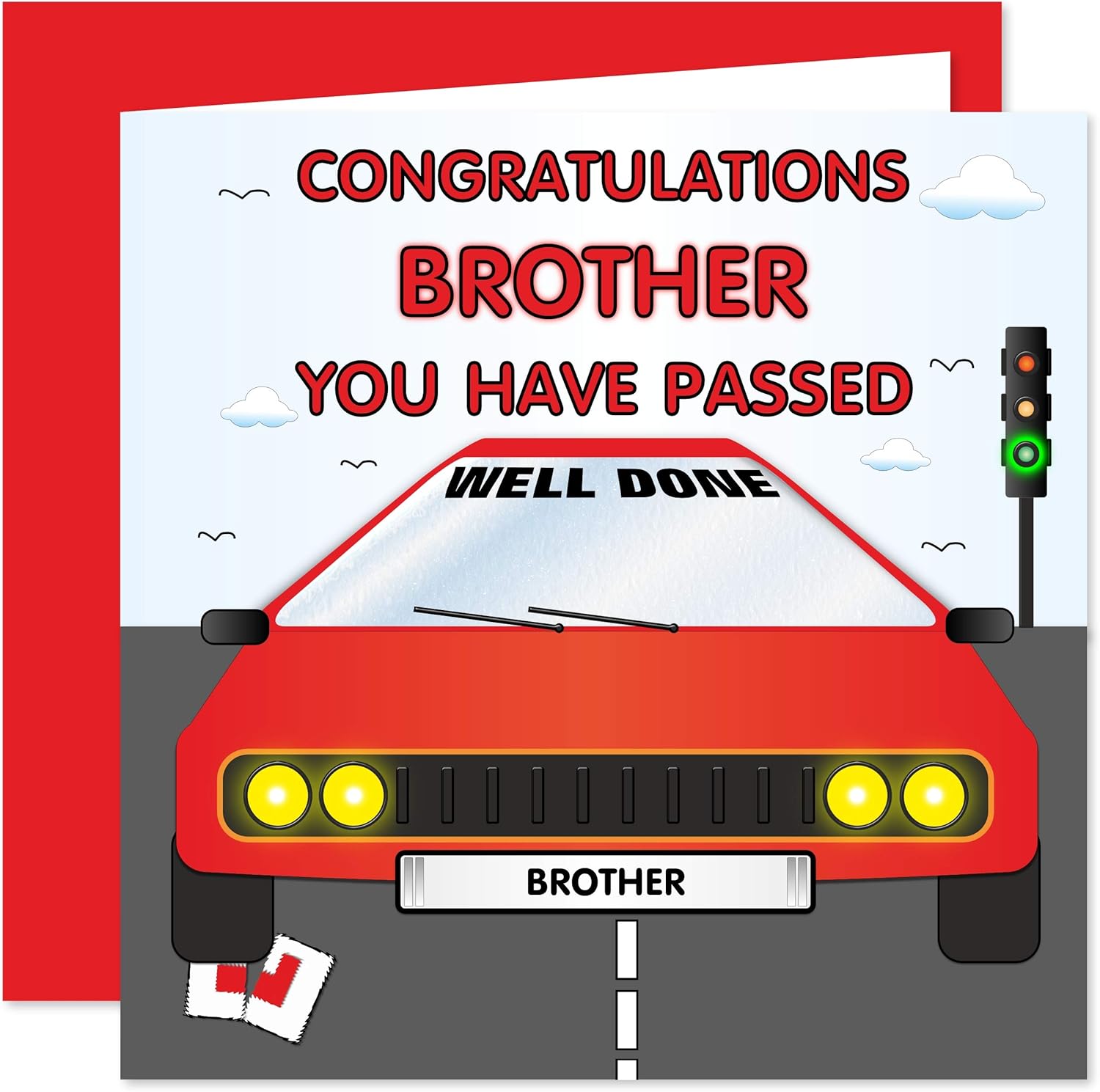 Brother Congratulations You Have Passed Your Driving Test Card Well Done On Passing Your Test New Driver Design Amazon Co Uk Stationery Office Supplies