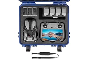 FPVtosky Hard Case for DJI Mini 5 Pro/Fly More Combo/Plus,Waterproof Carrying Case for Mavic Mini5 Pro RC 2 Accessories,Blue [ CASE ONLY ]