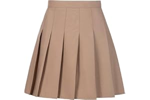 Tivifox Womens Girls Pleated Tennis Skirts High Waisted A-line Skirt School Uniform Athletic Golf Skorts with Shorts,2T-4XL