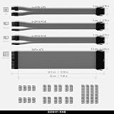 EZDIY-FAB PSU Extension Cable Kit 24Pin 8Pin to 6+2 8Pin 4+4 30cm Carbon view 3