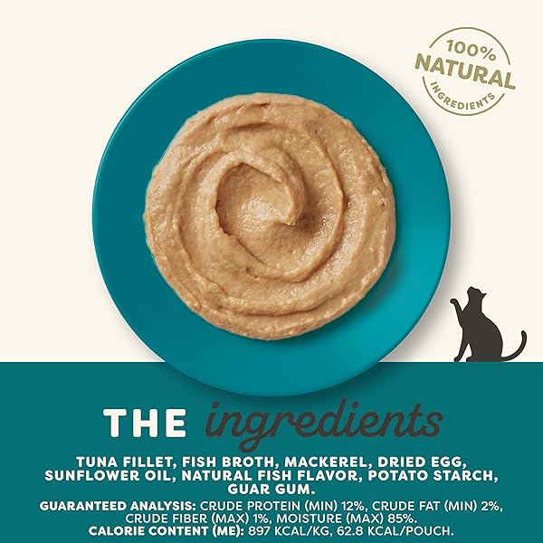 APPLAWS NATURAL WET CAT FOOD IN MOUSSE, LIMITED AND NATURAL INGREDIENTS, GRAIN-FREE, HIGH PROTEIN WITH NO ARTIFICIAL ADDITIVES, TUNA FILLET & MACKEREL (12 X 2.47OZ POUCHES)