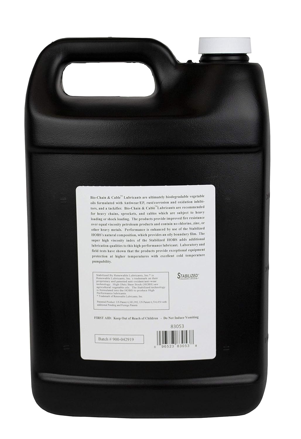 Renewable Lubricants Bio-Chain and Cable ISO 46 Lubricant Oil, 1 Gallon Jug: Industrial & Scientific