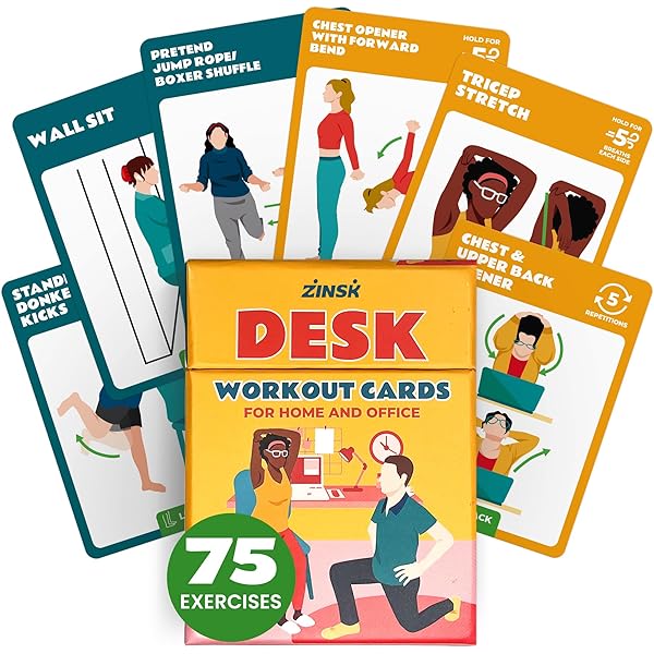 Yoga At Your Desk Set Of 100 Cards To Practice Chair-209131