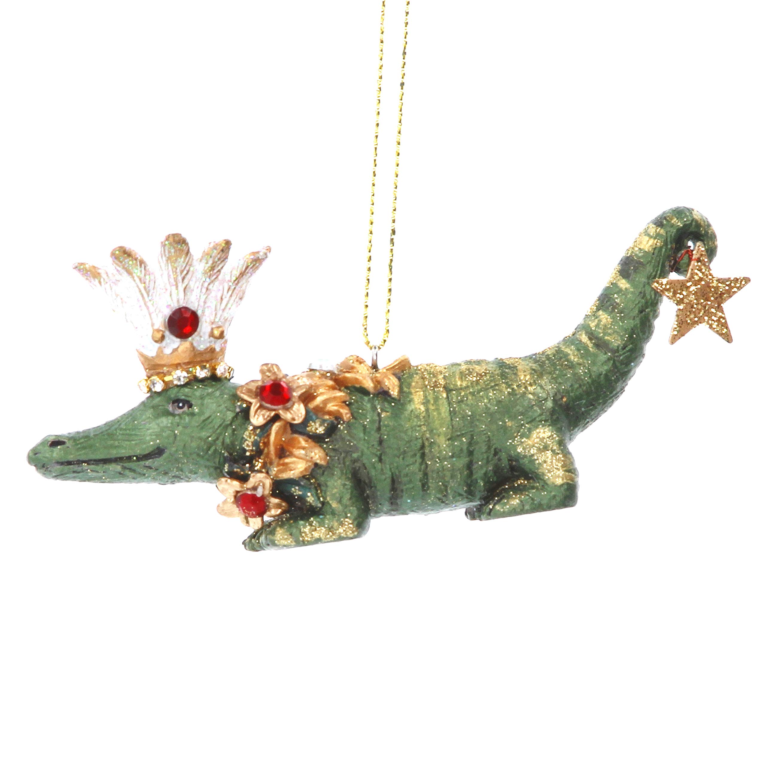 FANTASY ANIMAL DECORATION - CROCODILE WITH FLOWERS