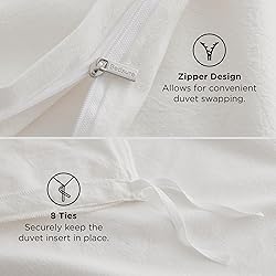 Bedsure 100% Washed Cotton Duvet Cover Oversized