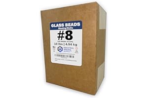 INDUSTRIAL MINERAL SUPPLY #8 Glass Beads - (10 LBS or 4.54 kg) - Blasting Abrasive Media (Medium) - 70-100 US Mesh for Blast Cabinets or Sand Blasting Guns