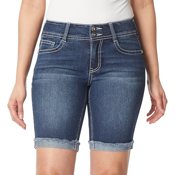 Amazon.com: Womens Denim Bermuda Short Trendy Casual Summer