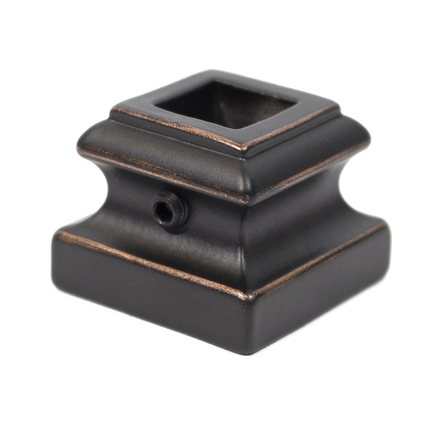 for Use with 1/2 Square Balusters Flat Shoe with Screw Iron Baluster