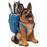 Photour Cute Dog Pen Holder for Desk, Pencil Holder, Creative Desktop Pen Organizer Pencil Cups, Unique Desk Accessories Decor for Home Office School, German Shepherd Gifts for Dog Lovers