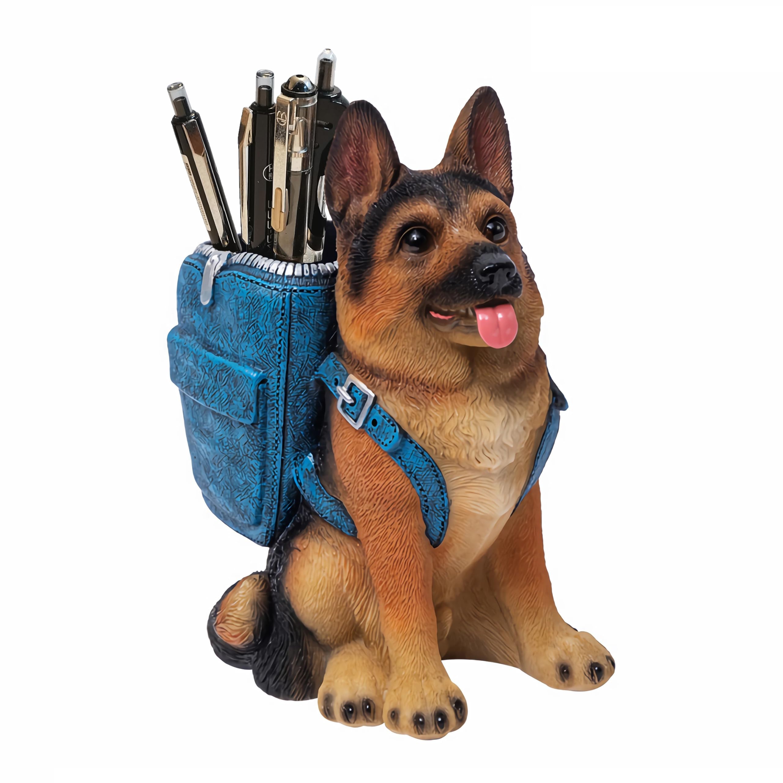 Photo 1 of Photour Cute Dog Pen Holder for Desk, Pencil Holder, Creative Desktop Pen Organizer Pencil Cups, Unique Desk Accessories Decor for Home Office School, German Shepherd Gifts for Dog Lovers
