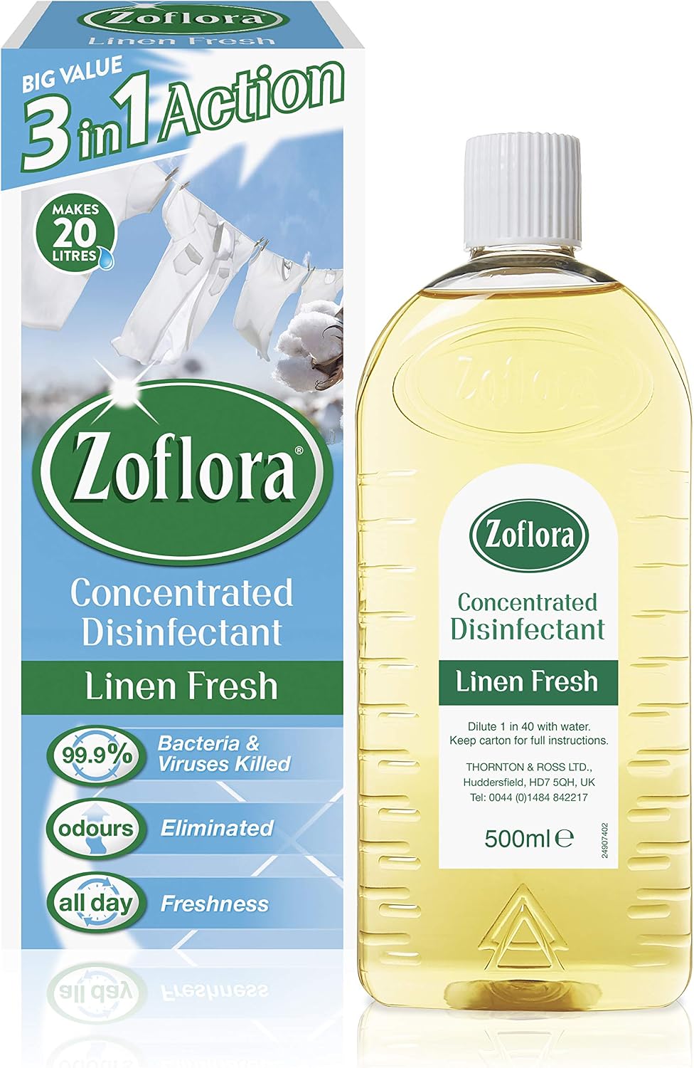 Zoflora Linen Fresh All Purpose Concentrated Disinfectant Liquid 6 X 500 ml, Antibacterial and Multi-Surface - Image 3