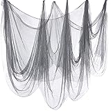 Boao Halloween Cheese cloth 84.65 x 393.7 Inch Gray