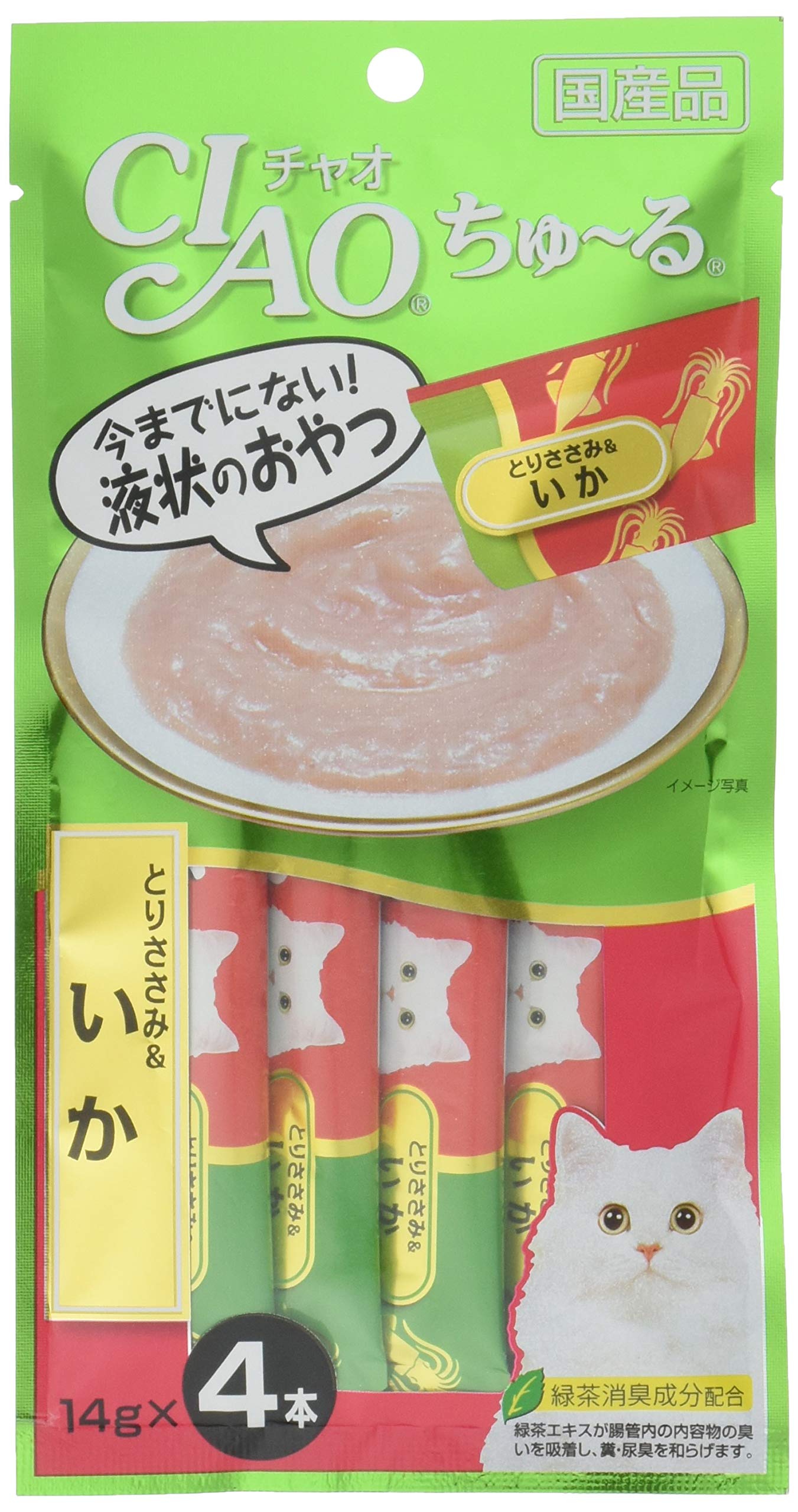 チャオ(CIAO)ちゅ～るとりささみ＆いか4本6個セット商品画像