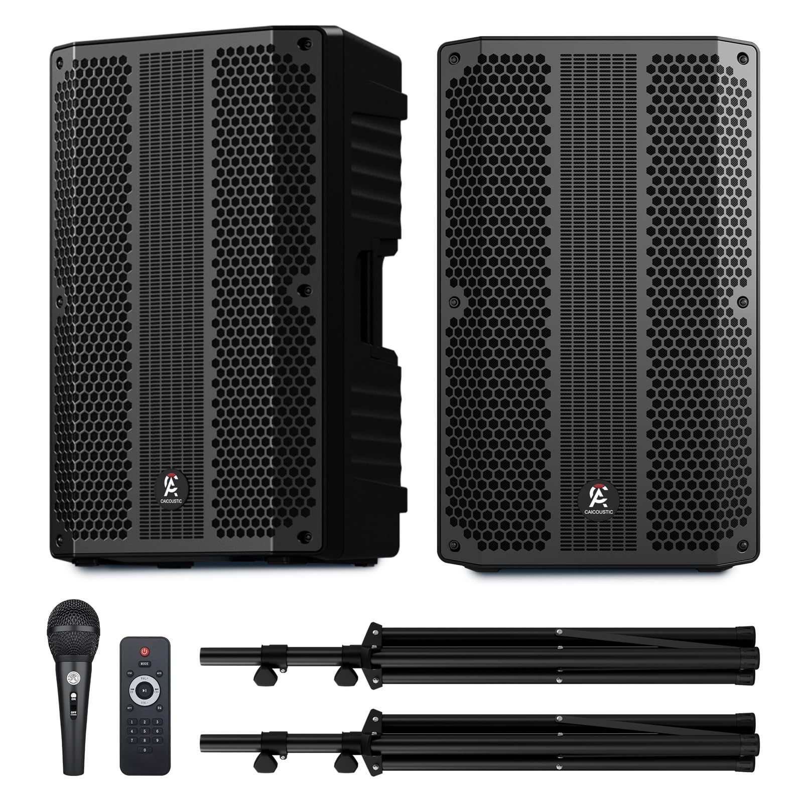 Photo 1 of ****1 SPEACKER*********CAICOUSTIC 12-inch PA Speaker System with Bluetooth – Portable Dual DJ Speakers with Stands, Full-Range Stereo Sound for Events & Performances