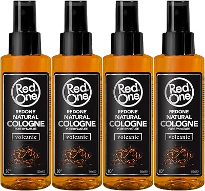 Redone Volcanic Natural Aftershave Cologne Spray Men 4x 150ml Long Lasting