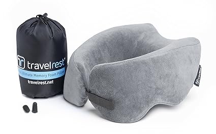 Buy Grey New Travelrest Ultimate Memory Foam Travel Pillow