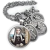 St. Catherine of Bologna Necklace, Keychain or Clip, Confirmation Patron Saint Jewelry