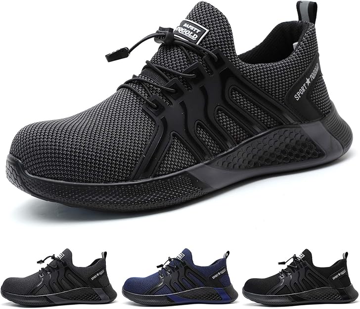 TQGOLD Safety Shoes for Men Women Composite Steel Toe