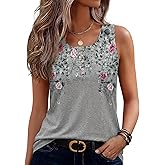 Zeagoo Womens Tank Tops Summer Sleeveless Tops Loose Button Henley Shirts Crew Neck Dress Casual 2026 Clothes