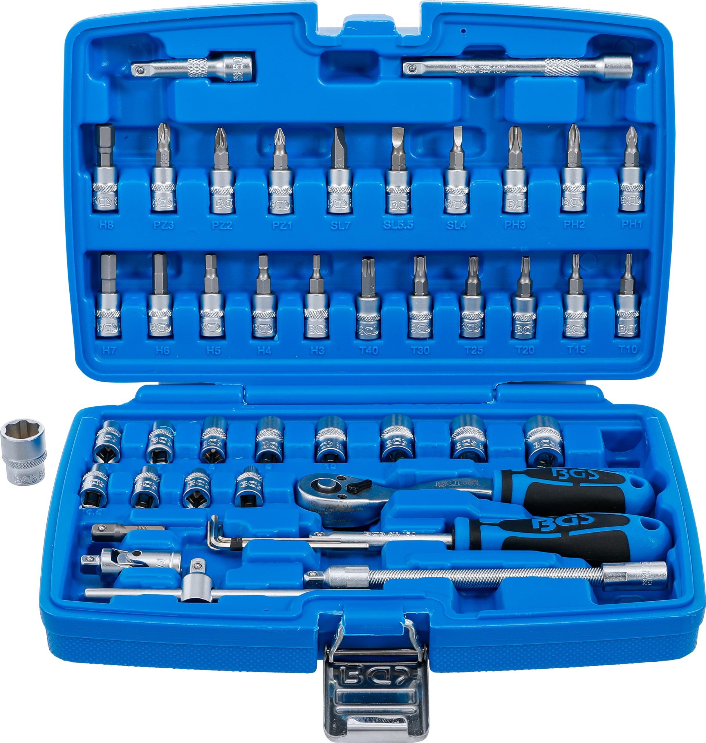 BGS 2145 | Socket Set | 6.3 mm (1/4") Drive | 46 pcs.