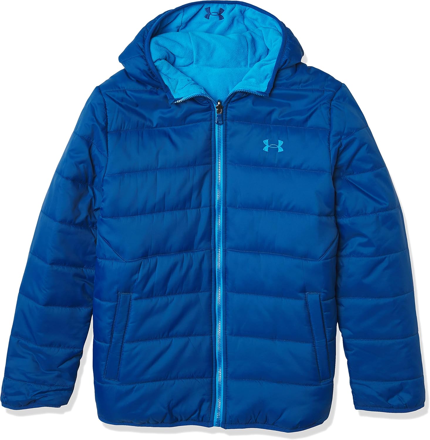 Under Armour Boys' UA Reversible Pronto Puffer Jacket, Graphite Blue, 6
