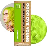 Good Dye Young Semi-Permanent Neon Green Hair Dye, 5 FL OZ, Limelight, Vegan