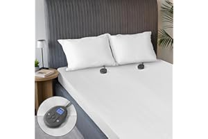 Sunbeam Electric Restful Quilted Heated Mattress Pad Queen 80" x 60" 12 Heat Settings 12-Hour Auto Shut-Off Extra-Cozy Fabric Deep Pocket Fit Machine Washable