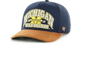 47 NCAA Michigan Break Wood Suede Hitch Adjustable Snapback Hat - Navy