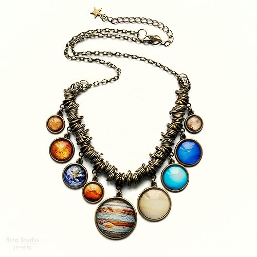 Amazoncom Nine Planets Bib Necklace Solar System Science