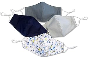 HOPE LOVE SHINE Face Mask Adjustable Filter Pocket Reusable Breathable Washable Cloth Mask Face Masks for Women Men - 4 Pack