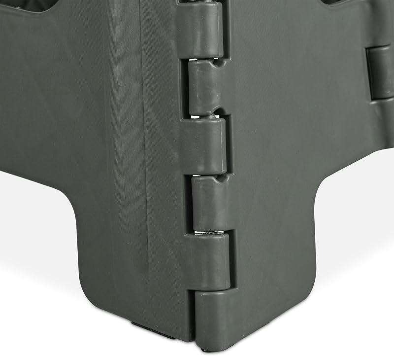 Sgabello Pieghevole L, da Bagno o Campeggio, per Bambini, Fino a 150 kg, Plastica, H 30 cm, Grigio Chiaro