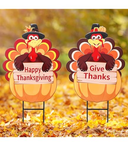 thumbnail image 2 of 8PCS Thanksgiving Yard Signs With Stakes, Rwanda 2 of 10