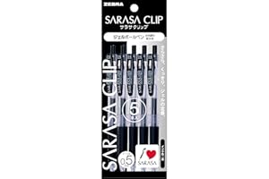 Zebra Sarasa Clip 0.5 Black P-JJ15-BK5 (5-Pen-Pack)