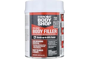 Evercoat Body Shop 105000 Pro-Grade Body Filler, Fast Drying and Lightweight Multipurpose for Dents in Aluminum, Fiberglass & More, Easy Mix Hardener Included 0.8 Gal
