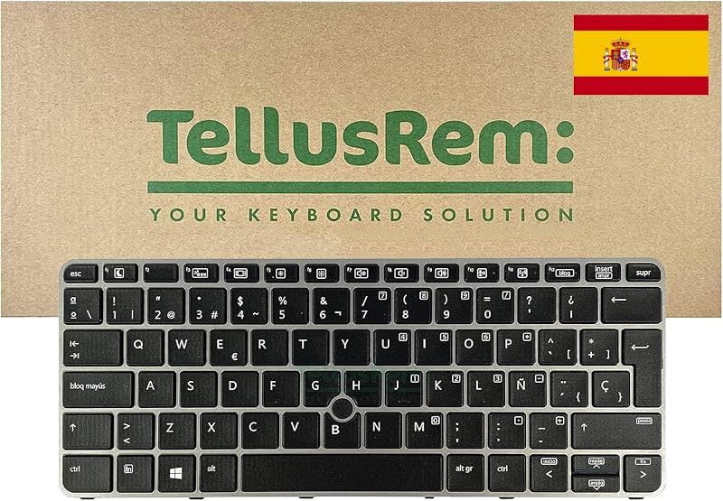 TellusRem Spanish Backlit Keyboard for HP 820 G3 G4 725 G3 G4