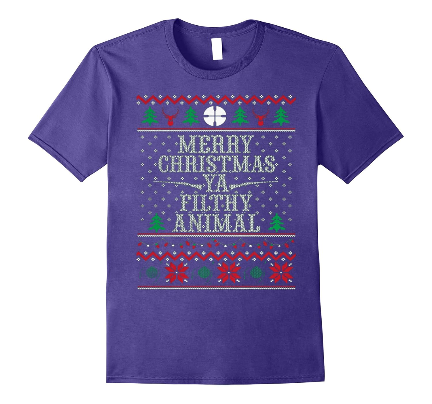 Merry Christmas Ya Filthy Animal Sweater T-shirt-Rose