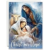 JBH Creations Christ Our Hope Religious Christmas Card - Pack of 24