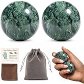 BOOTMOON 2 PCS Baoding Balls for Hand Therapy Marble Meditation Balls | Traditional Chinese Medicine Ball Marble Hand Exercise Massage Ball Stress Relief with Carry Pouch 1.57 inch