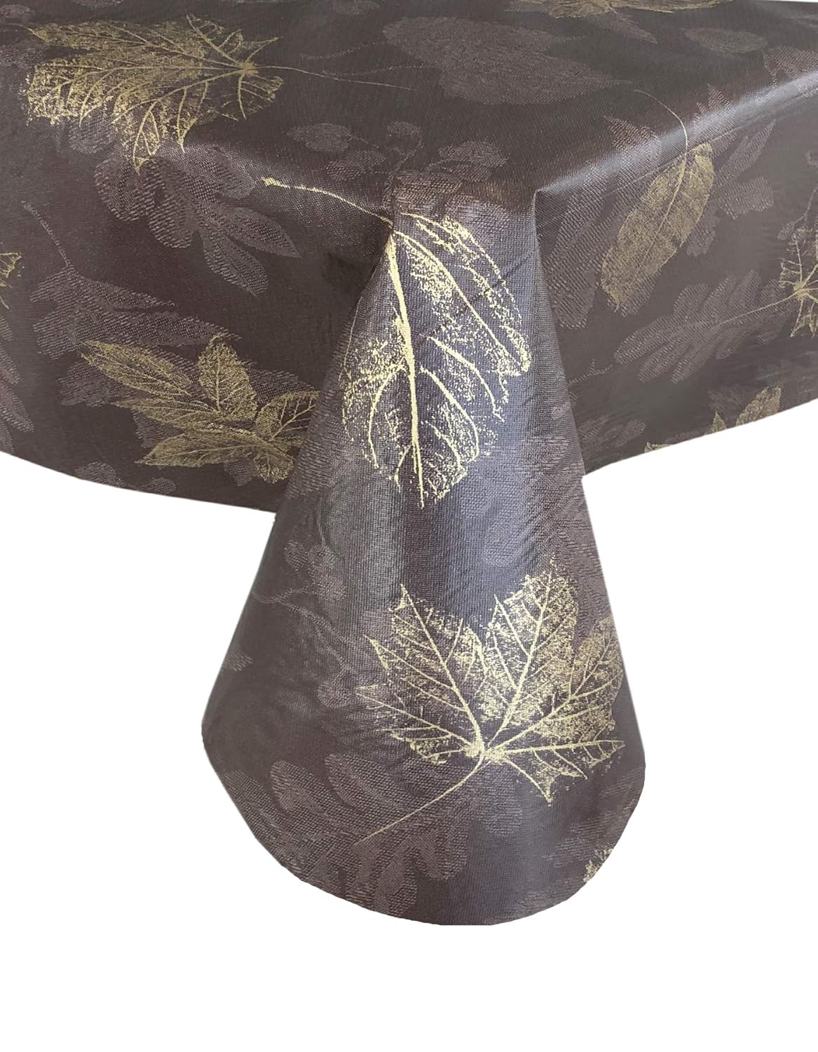 Best Dining Table Cloth Vinyl Round Brown