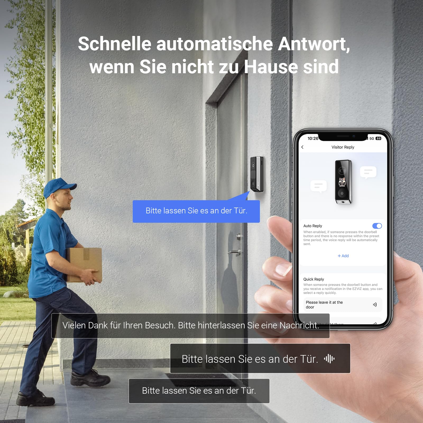 EZVIZ EP8 Ultra WLAN Video Türklingel Kabellos mit Dual-Kamera 6MP+2MP 8
