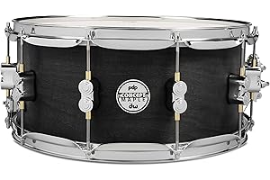 PACIFIC DRUMS PDP By DW Black Wax Maple Snare Drum 6.5x14