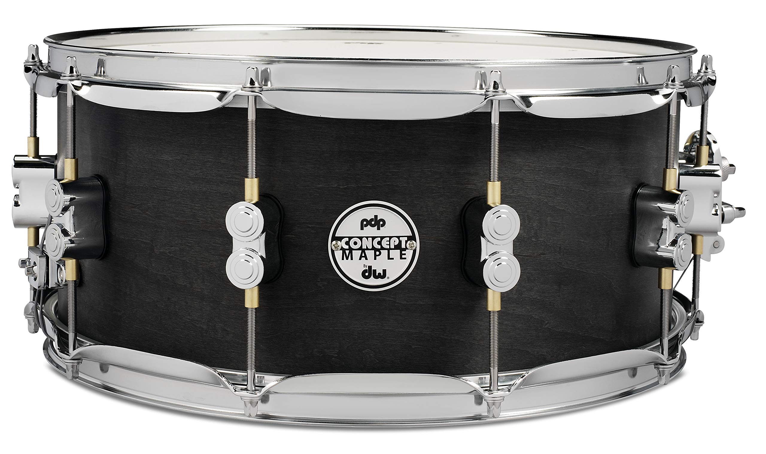 PDP By DW Black Wax Maple Snare Drum 6.5x14