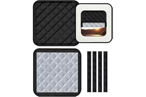 X-PREK RV Door Window Shade Cover-16" X 16" Foldable at Will Camper Sun Shade Waterproof Blackout Privacy Screen Window Cover Fits for Most RV 16 * 16