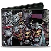 DC Comics Wallet, Bifold, The Joker Ten Comic Book Cover Expression Blocks, Vegan Leather