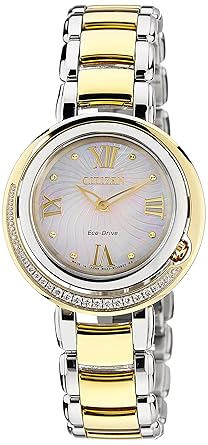 Citizen Eco-Drive Analog Mother of Pearl Dial Womens Diamond Studded Watch