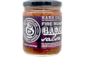 HOT WACHULA'S Hot Wachula’s Fire Roasted Garlic Salsa | Medium | Hand Crafted Small Batch Salsa | Made with Fresh All Natural Ingredients | Gluten Free | Low Sodium
