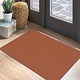 EARTHALL Woven Area Rug 2x3 Ft Washable Rugs for Entryway Braided Non Slip Throw Rugs Door Mat Indoor Outdoor Entrance Small Cotton Woven Carpet for Kitchen Foyer Front Door, Rustic Orange/Tan