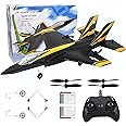 Eayaele Foam F-35 RC 2CH Remote Control Fighter Jet Plane Airplane Toy for Adults Kids Boys Beginners Easy Ready to Fly (Black)